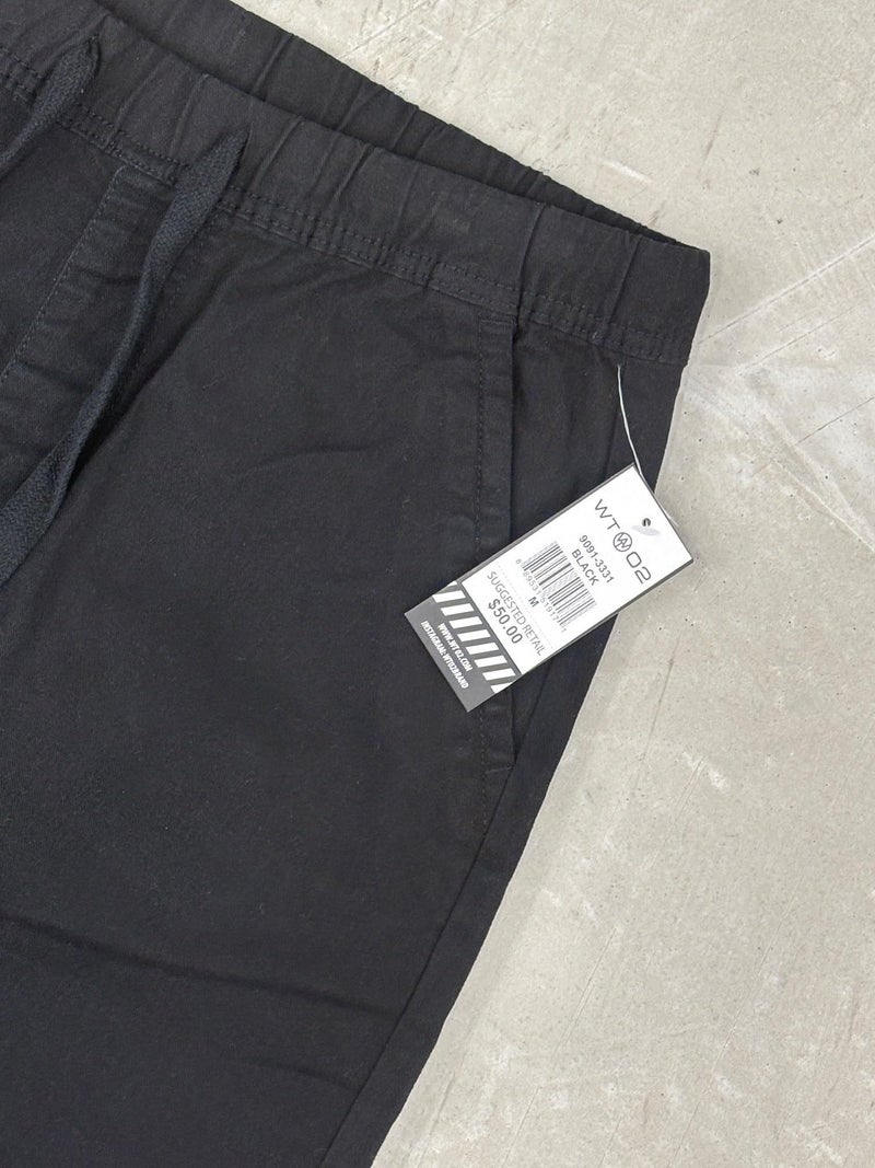 WT02 Men's Jogger Pants in Basic Solid Colors and Stretch Twill Fabric, Black(New), X-Large - Image 3